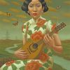 Musician Asian Woman paint by numbers