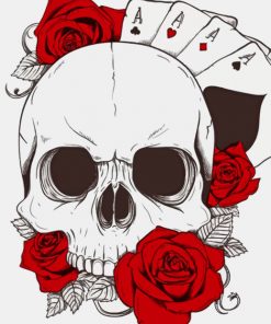 Skull And Cards paint by numbers