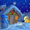 Snow House paint by numbers