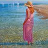 Woman In The Beach paint by numbers