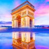 Arc De Triomphe In Paris paint by numbers