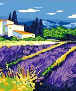 Lavender Field paint by numbers