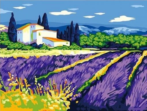 Lavender Field paint by numbers