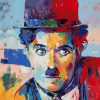 Abstract Charlie Chaplin paint by numbers