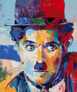 Abstract Charlie Chaplin paint by numbers