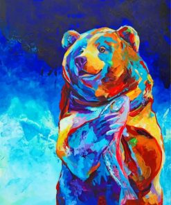 abstract-colorful-bear-holding-a-fish-paint-by-number