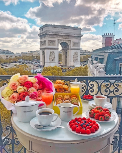 Arc de Triomphe Paris paint by numbers