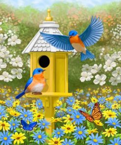 colorful-garden-bluebirds-and-birdhouse-paint-by-number-510x639