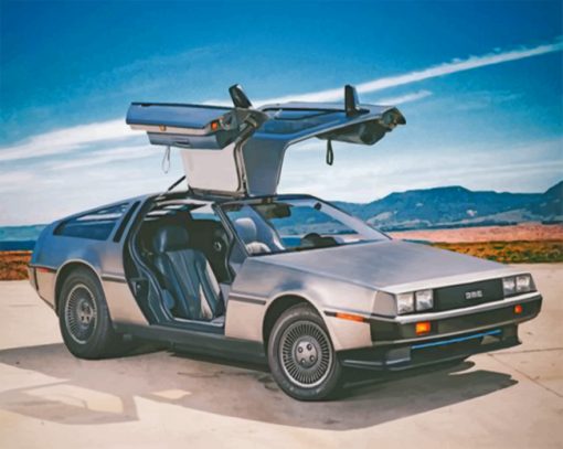 Delorean Car paint by numbers