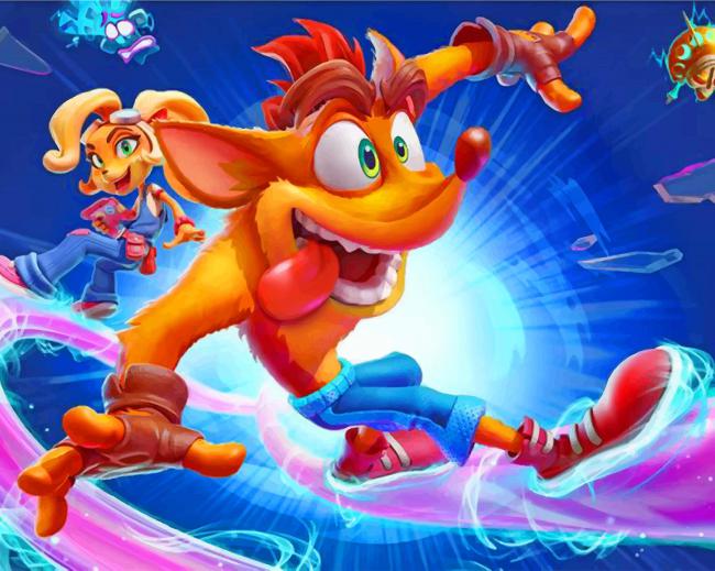 Crash Bandicoot Game paint by numbers