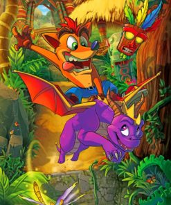 crash-bandicoot-illustration-paint-by-number