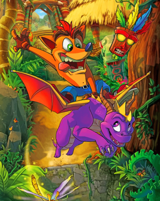 crash-bandicoot-illustration-paint-by-number