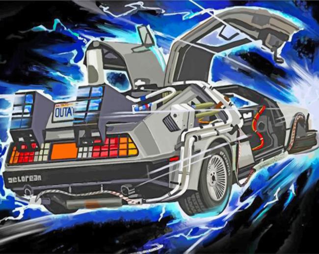 delorean-car-paint-by-number