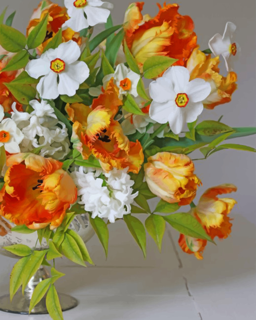 spring-daffodils-paint-by-numbers