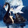 Fairy And Black Swan paint by numbers