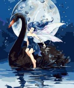 Fairy And Black Swan paint by numbers