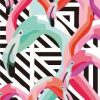 Pink Blue Flamingos paint by numbers