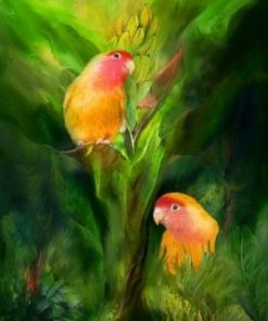 Birds Among The Orchids Paint by numbers