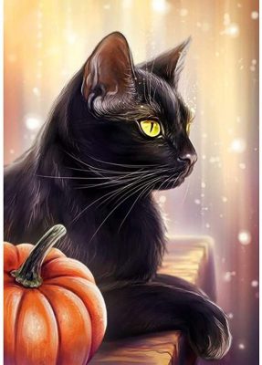 Black Cat paint by numbers