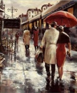 Couples In Metropolitan Station Paint by numbers