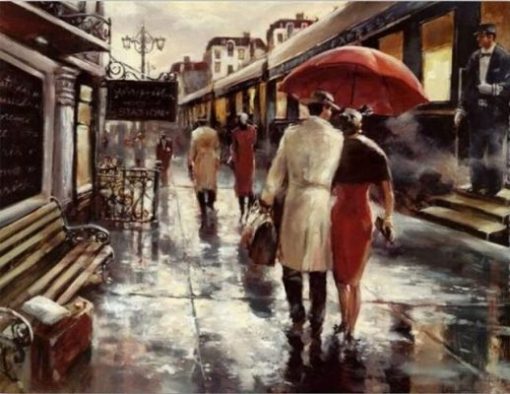 Couples In Metropolitan Station Paint by numbers