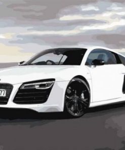 White Audi R8 Paint by numbers