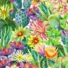 Cactus And Flowers paint by numbers