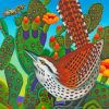 Cactus Wren Desert Bird Illustration Paint by numbers