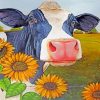 Cow And Sunflowers Paint by numbers