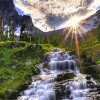 Canyon Waterfall Paint by numbers