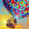 Disney flying house paint by numbers