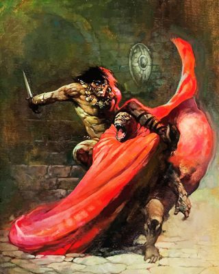 Frank Frazetta Conan paint by numbers
