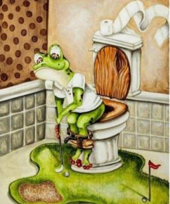 Frog Plays Golf Paint by numbers