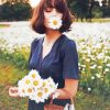 Girl And Daisy Flowers Paint by numbers