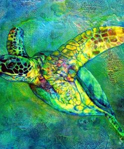 Green-Turtle-DIY-Animals-Paint-By-Numbers-PBN-24539
