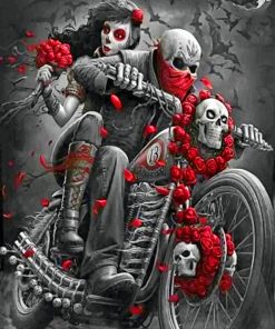 Motocross Skulls paint by numbers