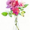 Pink Peony Flower paint by numbers