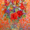 Pointillism Vase Flower Paint by numbers