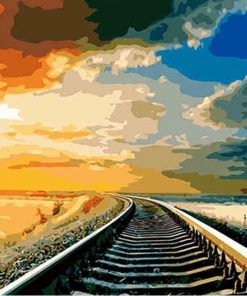RUOPOTY-Frame-Railway-DIY-Painting-By-Number-Landscape-Hand-Painted-Oil-Painting-Unique-For-Home-Decor