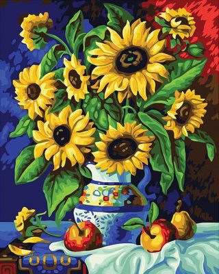 Sunflower On Vase Paint by numbers