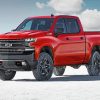 Red Chevy Silverado Paint by numbers