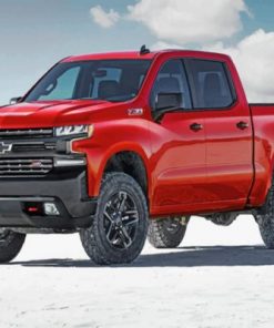 Red Chevy Silverado Paint by numbers