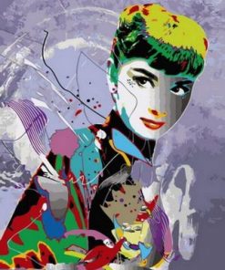 Multicolor Audrey Hepburn Paint by numbers