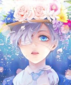 Floral Ciel Phantomhive paint by numbers