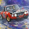 Abstract Race Car Paint by numbers