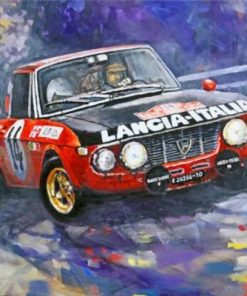 Abstract Race Car Paint by numbers