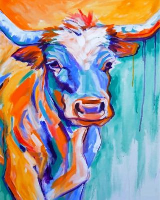 Abstract Cow Paint by numbers