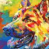 Abstract Dog paint by numbers