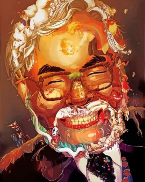 abstract-hayao-miyazaki-paint-by-numbers