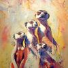 Abstract Meerkats Paint by numbers